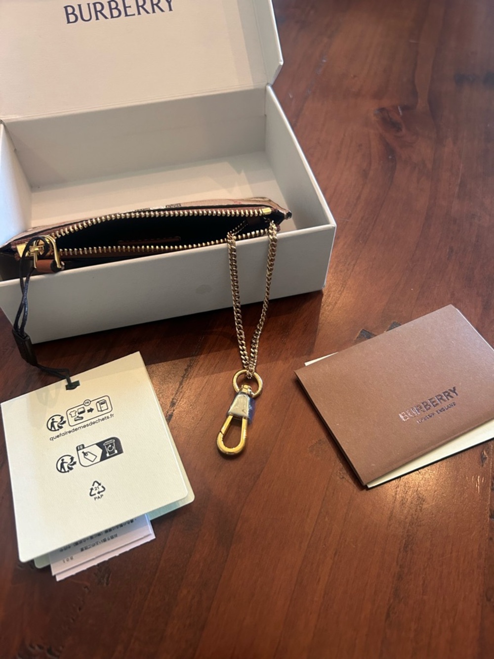 New with Tags - Authentic Burberry Check Strap Coin Case - Picture 8 of 8